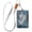 Abstract Art Flower, variant on PU Leather Badge Holder ID Badge Holder with Lanyard for Cards & Credentials Bow and Chickens