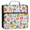 thumbnail image 5 of FORMRS Zipper Binder with Shoulder Strap 1.5-inch Ring 500 Sheet Capacity File Bag, Cute Vegetables, 5 of 5