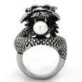 thumbnail image 3 of Luxe Jewelry Designs Women's Stainless Steel Dragon-Themed Ring Stainless Steel Ring with Synthetic, 3 of 4