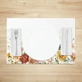 thumbnail image 2 of SUNOLIFE Floral Placemats Set of 4,Spring Flower Linen Fabric Table Mats for Dining Table Decorations 12x18 inch, 2 of 5
