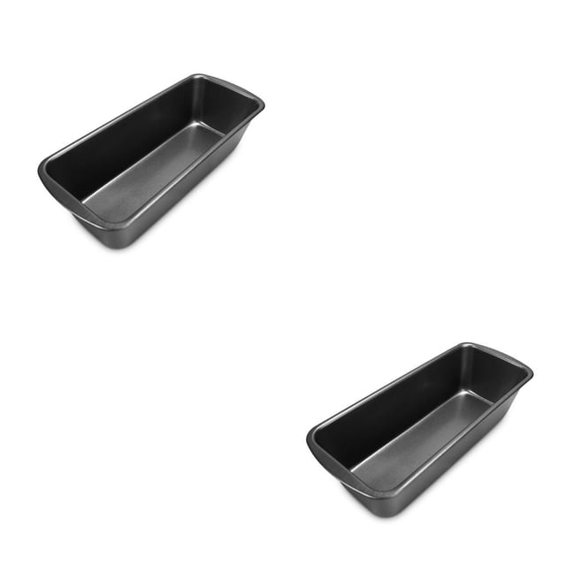 Inteprter Molde Rectangular para pan tostado resistente a altas temperaturas, molde para hornear pan, moldes para magdalenas, suministros de negro L 2piezas