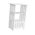 thumbnail image 4 of Lipstore Side Table End Table Multifunctional Practical Storage Shelf Small Bedside Table Corner Table for Cafe Hotel Lounge Room Dorm Height 60cm, 4 of 8