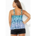 thumbnail image 3 of Swimsuits for All V-Neck Flowy Tankini Set With Banded Short, 3 of 3