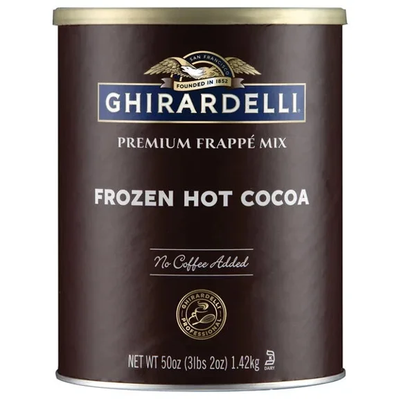 Ghirardelli Frozen Hot Cocoa Frappe mix Can 3.12 Pounds