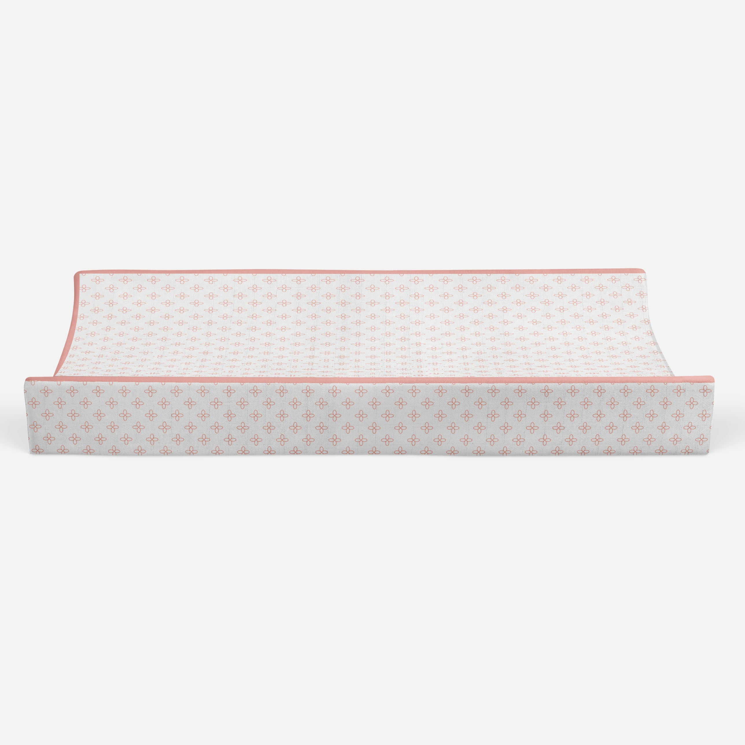 Bacati - Petals Coral Quilted Muslin Changing Pad Cover