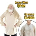 thumbnail image 4 of Mythrojan Beige Cotton Medieval Viking Shirt Renaissance Men Tunic Costume Warrior Knight Cosplay LARP Adult Tunic XL, 4 of 5