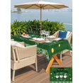 thumbnail image 4 of St Patricks Day Outdoor Tablecloth - 52x70 Inch Rectangle Dining Table Cover, Gnomes Green Shamrock Spring Gold Coin Striped Waterproof Outdoor Table Cloth with Umbrella Hole & Zipper for Patio, 4 of 7