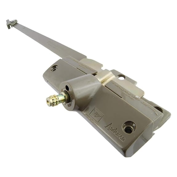 Straight Arm Window Operator (Left Hand) 9-3/8" - Stone Color - Casement Window Replacement Part - Compatible with Primed Wood Windows 1979-1989