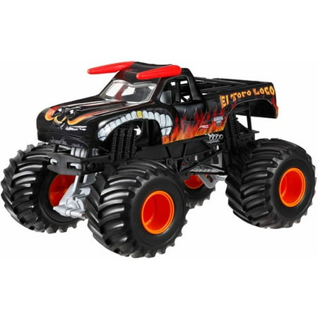 Hot Wheels Monster Jam 1:24 El Toro Loco Die-Cast Vehicle, Black ...