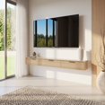 thumbnail image 6 of Nexera Slim Wall-Mounted Tv Stand Fits Tv's up to 72" with 3 Storage Cabinets, Natural Blonde Oak, 6 of 9