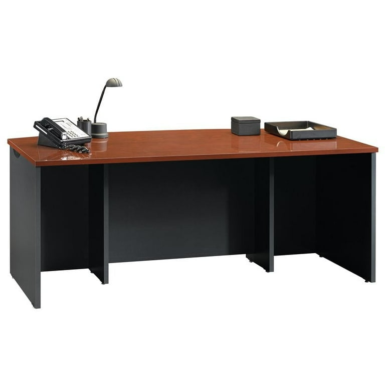 Sauder Via Executive Office Desk Classic Cherry Finish Walmart