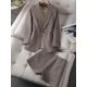 thumbnail image 4 of Traje holgado Harajuku para mujer, conjunto de dos piezas con pantalones cortos de lentejuelas, chaqueta Blazer + Pantalones cortos sueltos, 2 Piec, primavera y otoño, novedad de 2023, 4 of 5