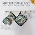 thumbnail image 4 of Yayeee Oven Mitts and Pot Holder Set of 4 Heat Resistant Kitchen Gloves Baking Hot Pad, Beige Floating Whale, 4 of 5