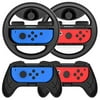 Grip for Nintendo Switch Controller - 4 Pack Racing Steering Wheel Switch Controller Game Grip Handle Kit Fit for Nintendo Switch Joy-Con Controllers (Black)