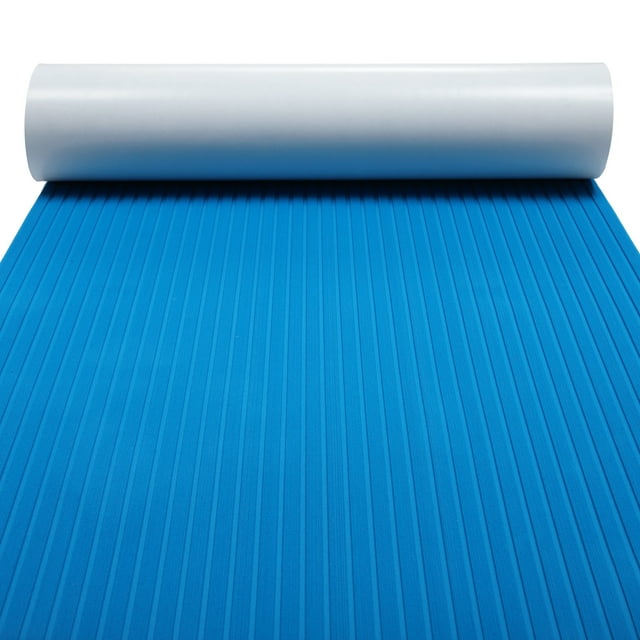 Tira de piso de barco autoadhesiva Unique Bargains de 96.06" Lx15.75" W, hoja de espuma EVA antideslizante para la cubierta de barcos, tabla de surf, tabla de paddle, azul
