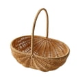 thumbnail image 3 of Cesta de almacenamiento tejida con asa, cesta decorativa para niña de las flores, maceta de almacenamiento 27cmx27cmx20cm, 3 of 9