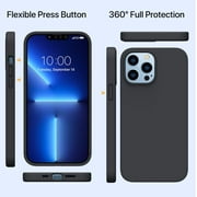 Entronix Silicone Soft Case Designed for iPhone 13 Pro Max Shockproof Durable Slim Fit, Black