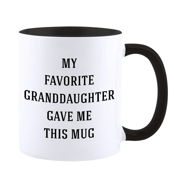 KAAYEE Gift For Grandma Grandpa From Granddaughter-Mothers Day,Father's Day,Christmas,Birthday,Grandparents Gifts Ideas From Grandkids,11oz Coffee Mug,Black