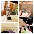 thumbnail image 5 of Clothespin Hat Pants Storage Hanging Travel Hook, 360° Rotating Stainless Steel Metal Hanging Hook Clips, Hanger Clips Towel Clips Boot Hangers for Closet, 5 of 6