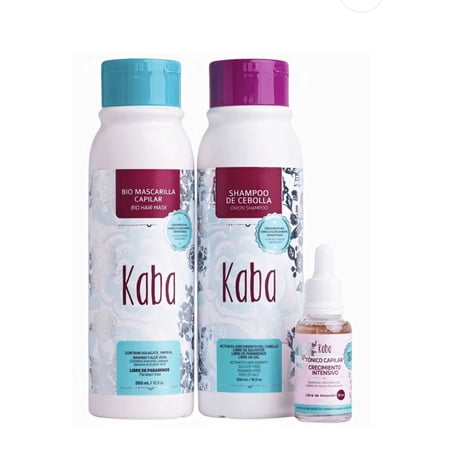 Kaba Crecimiento Máximo Shampoo de Cebolla , Biomascarilla y Tónico