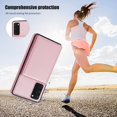thumbnail image 6 of Phone Case for Samsung Galaxy S20 FE 5G 6.5 inch Wallet Cover with Tempered Glass Screen Protector RFID Card Holder Slot Stand Cell S 20 EF UW S20FE5G S20FE 20S S2O Fan Edition 4G G5 Women Rose gold, 6 of 12