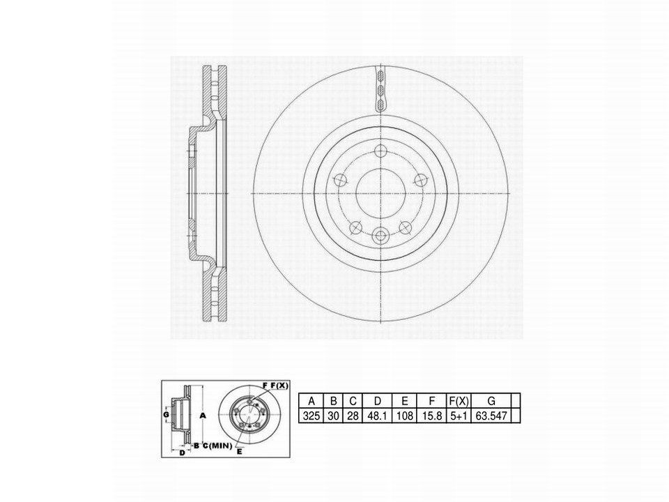 Winstop Brake Rotor, Front WS250685, Jaguar F-Pace 2019-2017