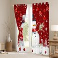 thumbnail image 3 of Homewish Kawaii Red Snowman Black Out Curtains for Teens Boys Girls,Merry Christmas Curtains Pack of 2 (42x63 Each),Xmas Snowflake Bedroom Curtains,Super Cozy Room Decor, 3 of 6