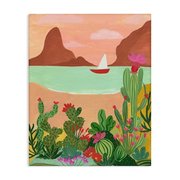 Stupell Industries Southwestern Desert Oasis Boat Canvas Art, 16 x 20, by Nabeela Rumi