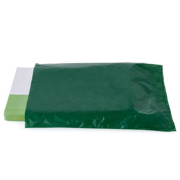 Pack Of 1000, 8.5 x 11" Solid Dark Green Hi-D Recycled Plastic Bags No Handles .60 Mil Made in USA