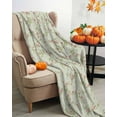 thumbnail image 3 of Vintage Rustic Floral Light Pink Roses Leaves Sage Green Flannel Blanket for Bed,Travel and Camping, Super Soft Cozy Blanket for All Seasons 32"x48", 3 of 6