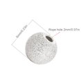 thumbnail image 4 of 10 piezas de cuentas de bola redondas, cuentas espaciadoras plateadas plateadas, suministros de joyería hechos a mano, accesorios para hacer Ropa, zapatos y accesorios Miscelánea Oro Blanco 6MM Qarigey AP010775-04B, 4 of 6