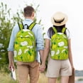 thumbnail image 6 of Balery Green Apple Vintage Canvas Backpack for Men and Women - Large Capacity, Durable Travel Laptop Bag for School, Work, Hiking, and Outdoor Activities, 6 of 7