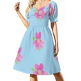 thumbnail image 2 of Vestido de manga corta HomersMuumuu vestidos de verano para mujer ropa para mujer vestidos largos con velo, 2 of 7