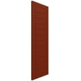 thumbnail image 2 of Ekena Millwork 18"W x 65"H True Fit PVC Horizontal Slat Framed Modern Style Fixed Mount Shutters, Pepper Red (Per Pair - Hardware Not Included), 2 of 9