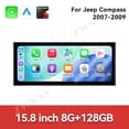 thumbnail image 2 of ZWNAV 15.8 inch Android 15 Car Radio For Jeep Compass 2007-2009 HD Multimedia Video Player Navigation GPS DVD 4G DSP Stereo Bluetooth, 2 of 14