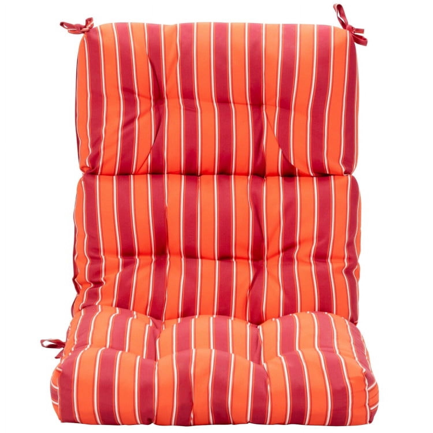 Resenkos Chair Cushions for Dining Chairs, Memory Foam Chair Cushion 22 x 44 Inch Tufted Outdoor Patio Chair Seating Pad-Red