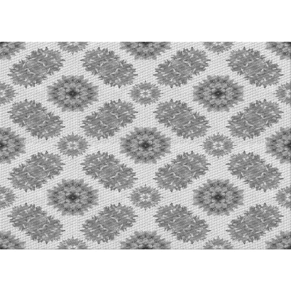 Ahgly Company Indoor Rectangle Patterned Battleship Gray Area Rugs, 8' x 10'