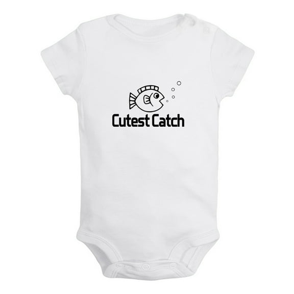 Cutest Catch Funny Rompers For Babies, Newborn Baby Unisex Bodysuits, Infant Jumpsuits, Toddler 0-24 Months Kids One-Piece Oufits