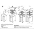 thumbnail image 6 of Mainstays Satin Nickel Bathroom Storage Tower with Two Shelves and Removable Hamper, 6 of 15