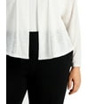 thumbnail image 3 of Kasper Womens Plus   Shawl Collar Open Front Cardigan Sweater, 3 of 3