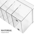 thumbnail image 3 of KAKOWELY plastic card case Transparent Desk Organizer With Flip Lid Multi-Function Office Card Holder For Desk Compact Desktop Storage Box For Business Cards Greeting Cards, 3 of 4