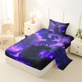 thumbnail image 2 of Feelyou Ancient Gothic Dragon Twin Sheet Sets for Men Boys, Western Magical Castle Bedding, Black Violet, 3 Pieces, 2 of 5