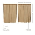 thumbnail image 5 of VHC Brands Tobacco Cloth Antique White Curtain Tier Set 36x36, 5 of 8
