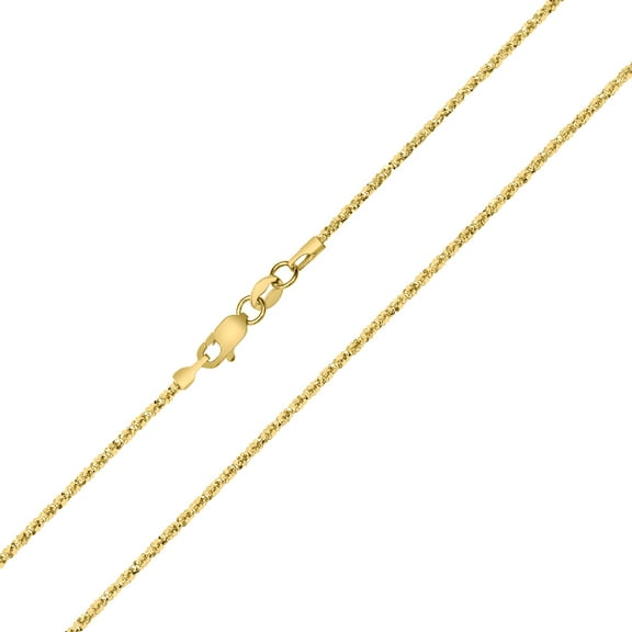 10K Yellow Gold 1.5MM Sparkle Chain with Lobster Clasp - 20 Inch