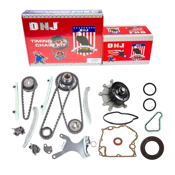 DNJ TK1101WP Timing Chain Kit with Water Pump Fits Cars & Trucks 02-08 Dodge 4.7L V8 SOHC 16V