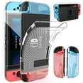 thumbnail image 1 of HEYSTOP Switch Case and Switch Screen Protector Compatible with Nintendo Switch, Dockable Soft TPU Switch Protective Case Cover with Switch accessories, 6 Thumb Grip Caps for Nintendo Switch, 1 of 4