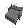 thumbnail image 3 of 69" 3 in 1 Convertible Queen Sleeper Sofa Bed, Modern Fabric Loveseat Futon Sofa Couch w/Pullout Bed, Love Seat Lounge Sofa w/Reclining Backrest, Furniture for Living Room, Dark Grey, 3 of 7