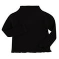 thumbnail image 2 of Kids Tops Solid Color Stand Collar Long Sleeve Pullover Blouse, 2 of 5