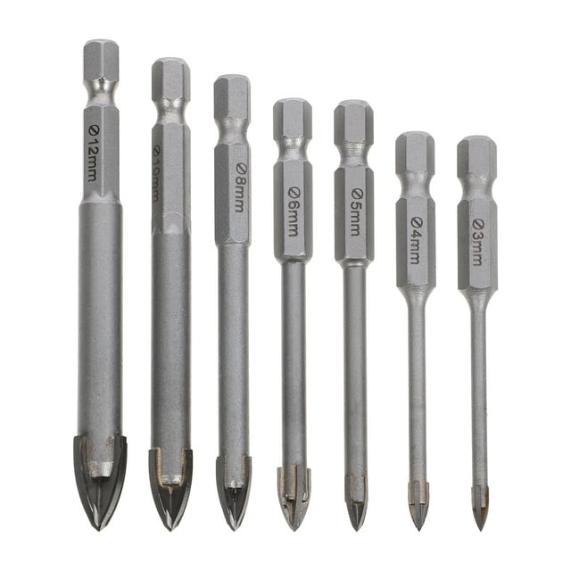 7 Pcs Embouts de Forage pour Carreaux de Céramique, Embouts de Forage en Verre, Embouts de Forage en Béton