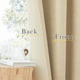 thumbnail image 2 of NICETOWN Faux Linen Room Darkening Curtains, Rod Pocket & Back Tab Thermal Insulated Privacy Protective Modern Drapes for Living Room, Oatmeal, W50 x L90, 2 Panels, 2 of 7